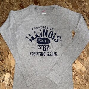 Soffe Gray Long Sleeve Illinois Fighting Illini Thermal
